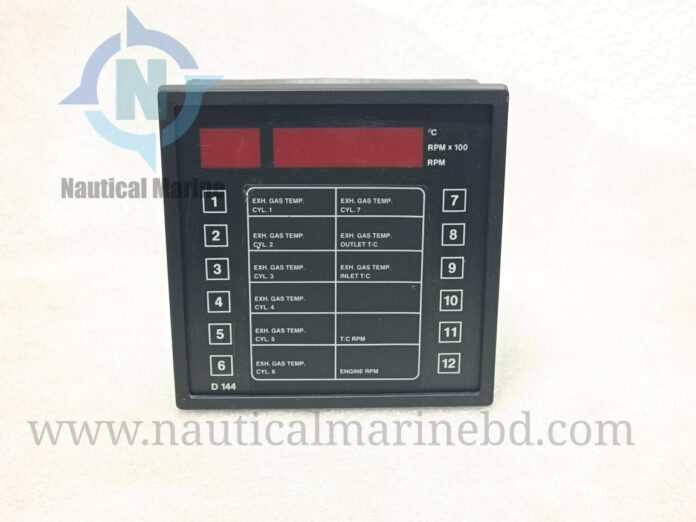 Selco D 144 Analog Alarm Monitor Annunciator Engine Temperature Cylinder RPM